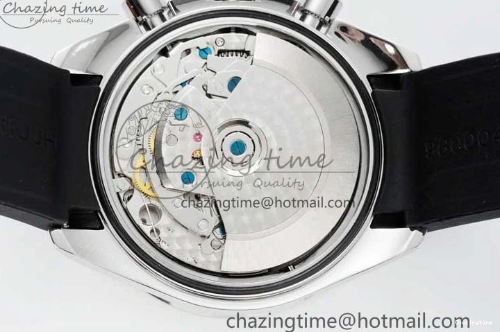 0601 SportInspired Speedmaster Racing Master SS HKF Best Edition Blue Black Dial on Black Rubber Strap A 7817